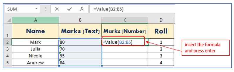 Convert Text to Number