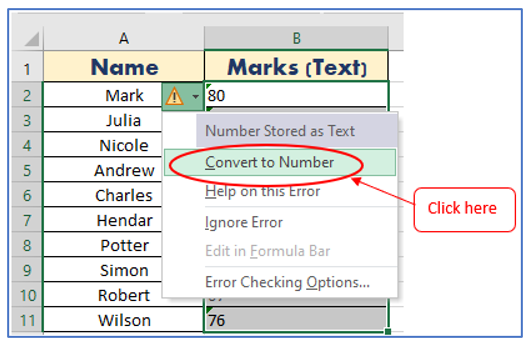 Convert Text to Number