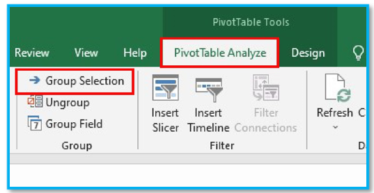 Create group in pivot