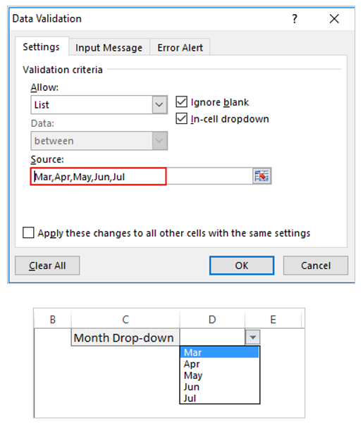 Drop-down list