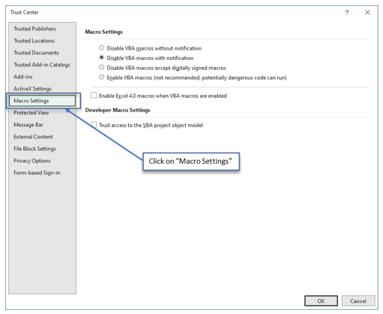How to enable Macro in Excel?