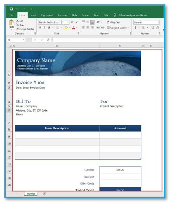 Excel Existing Templates and Create New Templates