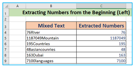 Extract Numbers