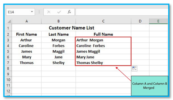 Merge or combine two column