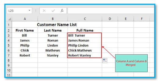 Merge or combine two column