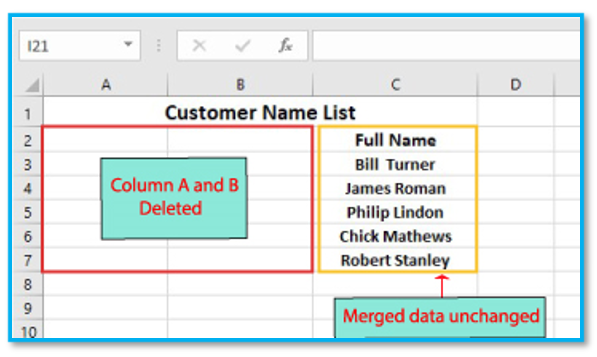 Merge or Combine two columns in Excel