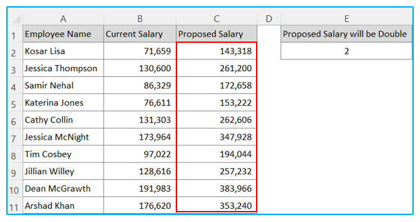 Multiply a Column by a Number