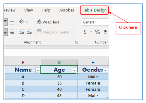 Remove Table Format