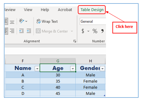 clear formatting from an excel table 