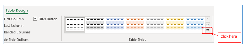 Remove Table Format