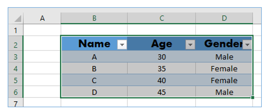 clear formatting from an excel table 