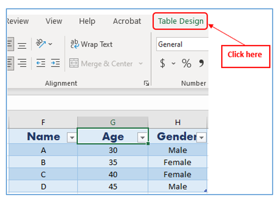 Remove Table Format