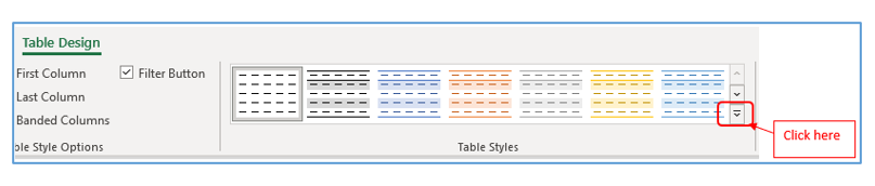 Remove Table Format