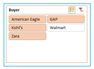 Slicers in Pivot Table