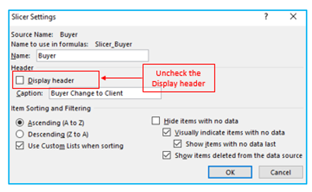 Slicers in Pivot Table