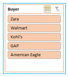 Slicers in Pivot Table