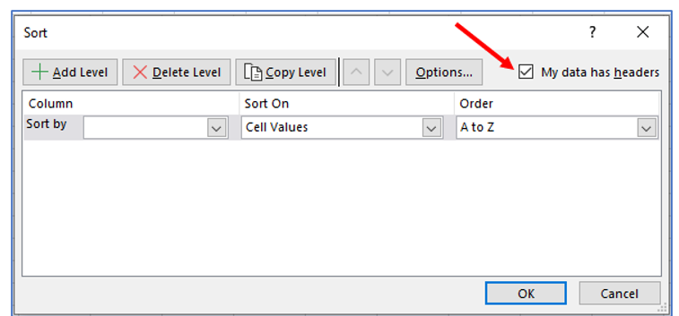 Sort data by Color in Excel