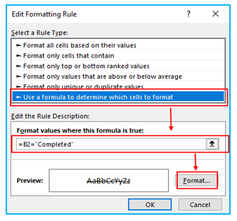 Strikethrough Text in Excel