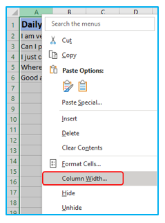 AutoFit Column Width 