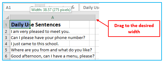 AutoFit Column Width