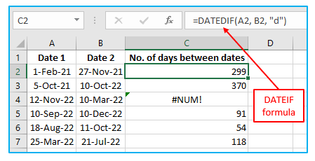 Calculate Number of Days Between Two Dates