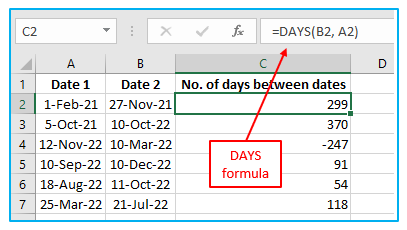 Calculate Number of Days Between Two Dates