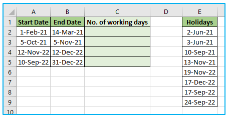 Calculate Number of Days Between Two Dates