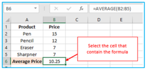 Create Cell Reference in Excel.