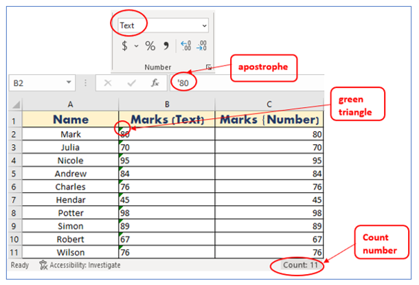 Convert Text to Number in Excel