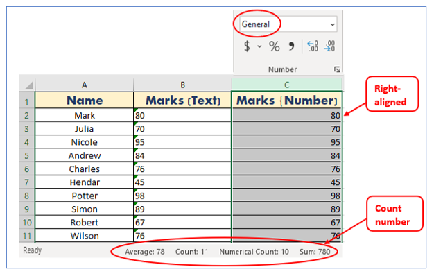 Convert Text to Number in Excel