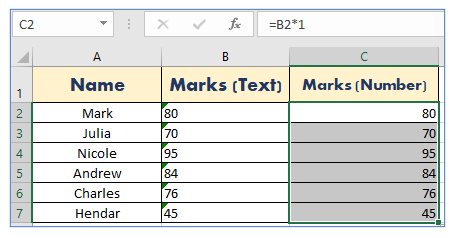 Convert Text to Number