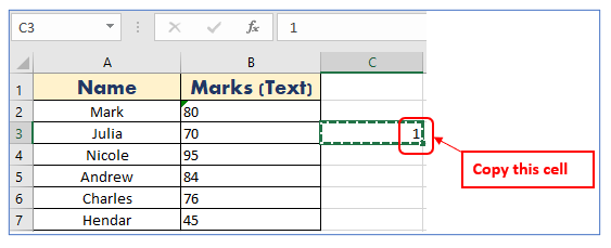 Convert Text to Number