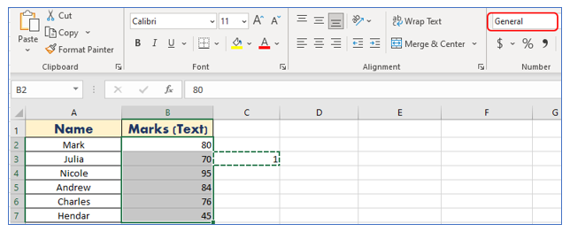 Convert Text to Number