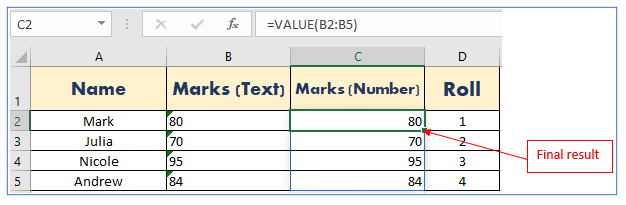 Convert Text to Number