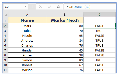 Convert Text to Number in Excel