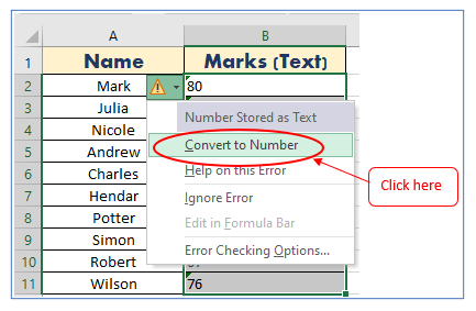 Convert Text to Number