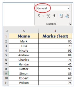 Convert Text to Number in Excel