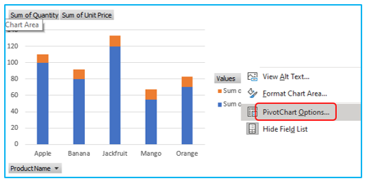 Create Pivot Chart 