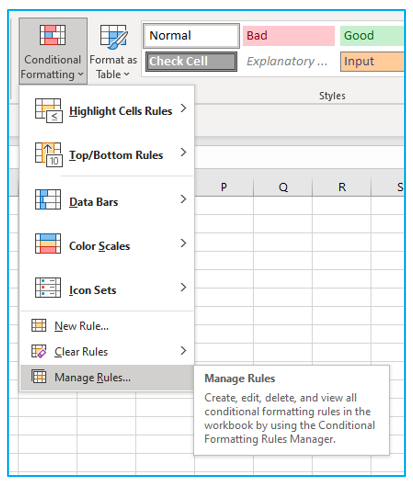 Data Formatting in Excel