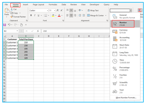 Data Formatting in Excel