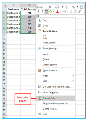 Data Formatting in Excel