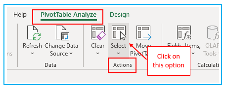 Delete Pivot Table