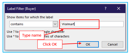 Filter Data in Pivot Table in Excel