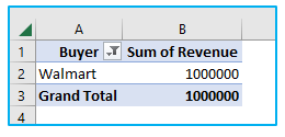 Filter data in pivot table