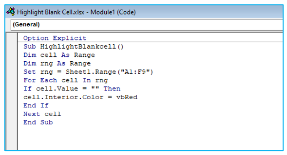 Highlight and Fill down blank cells