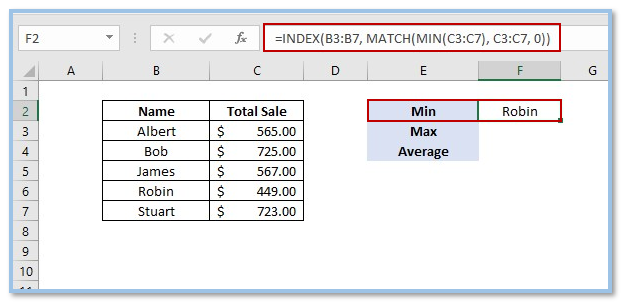 INDEX and MATCH Functions