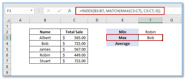 INDEX and MATCH Functions