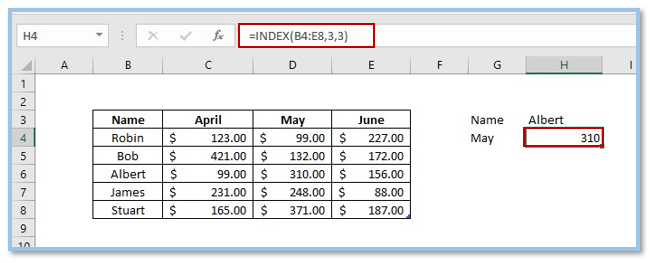 INDEX and MATCH Functions