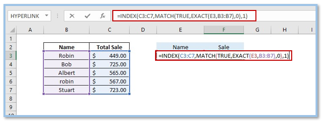 INDEX and MATCH Functions