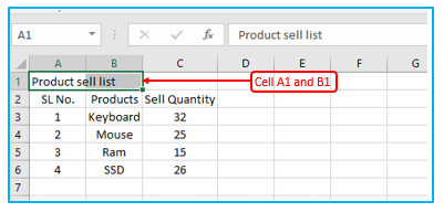 Merge Cells in Excel